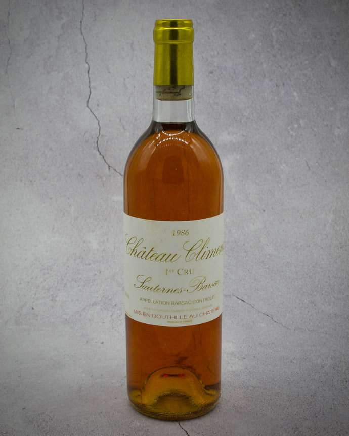 Château Climens, Barsac 1er Cru Classé, 1986